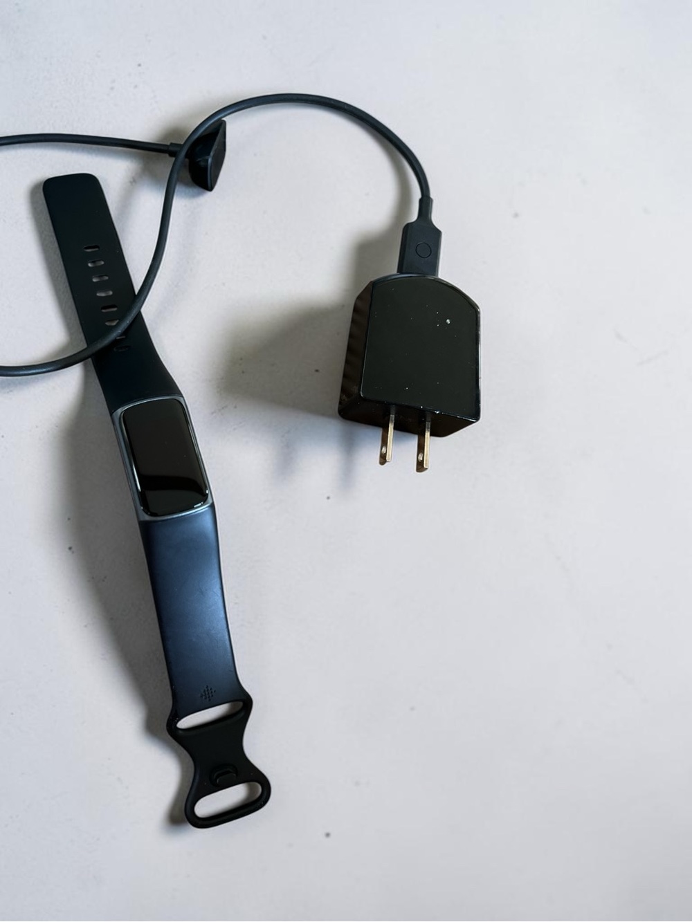 Black Fitness Tracker with Charger
